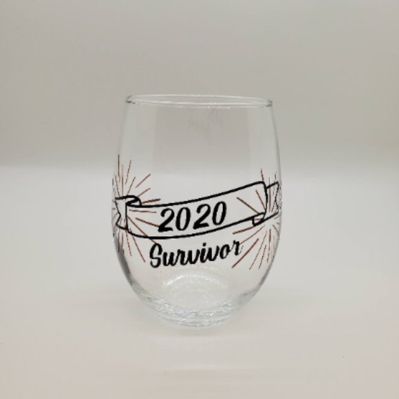 2020 Survivor Holographic Stemless Wine Glass - Picture 1 of 2